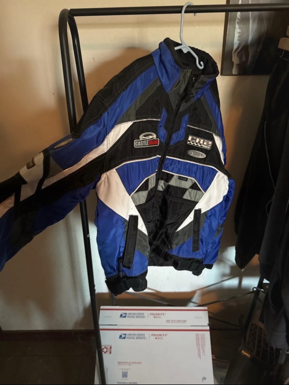 Castle CH2 Kids Blue Black White Snowmobile Jacket
